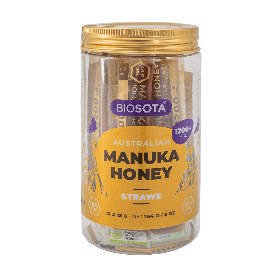 Organic Manuka Honey Straws Tube MGO 1200+ | Biosota Organics