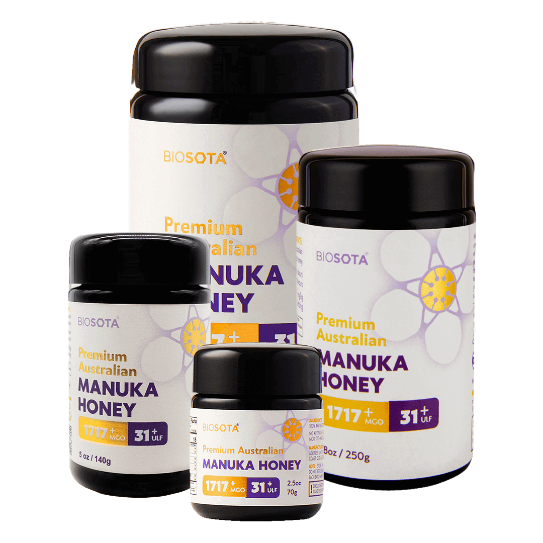 honey and manuka mgo 1717+ glass