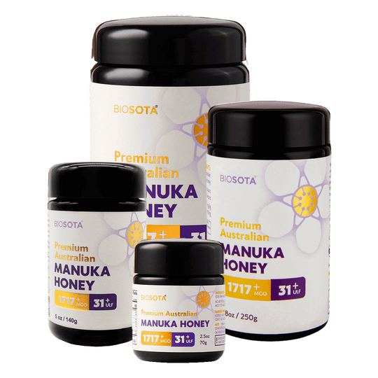 honey and manuka mgo 1717+ glass