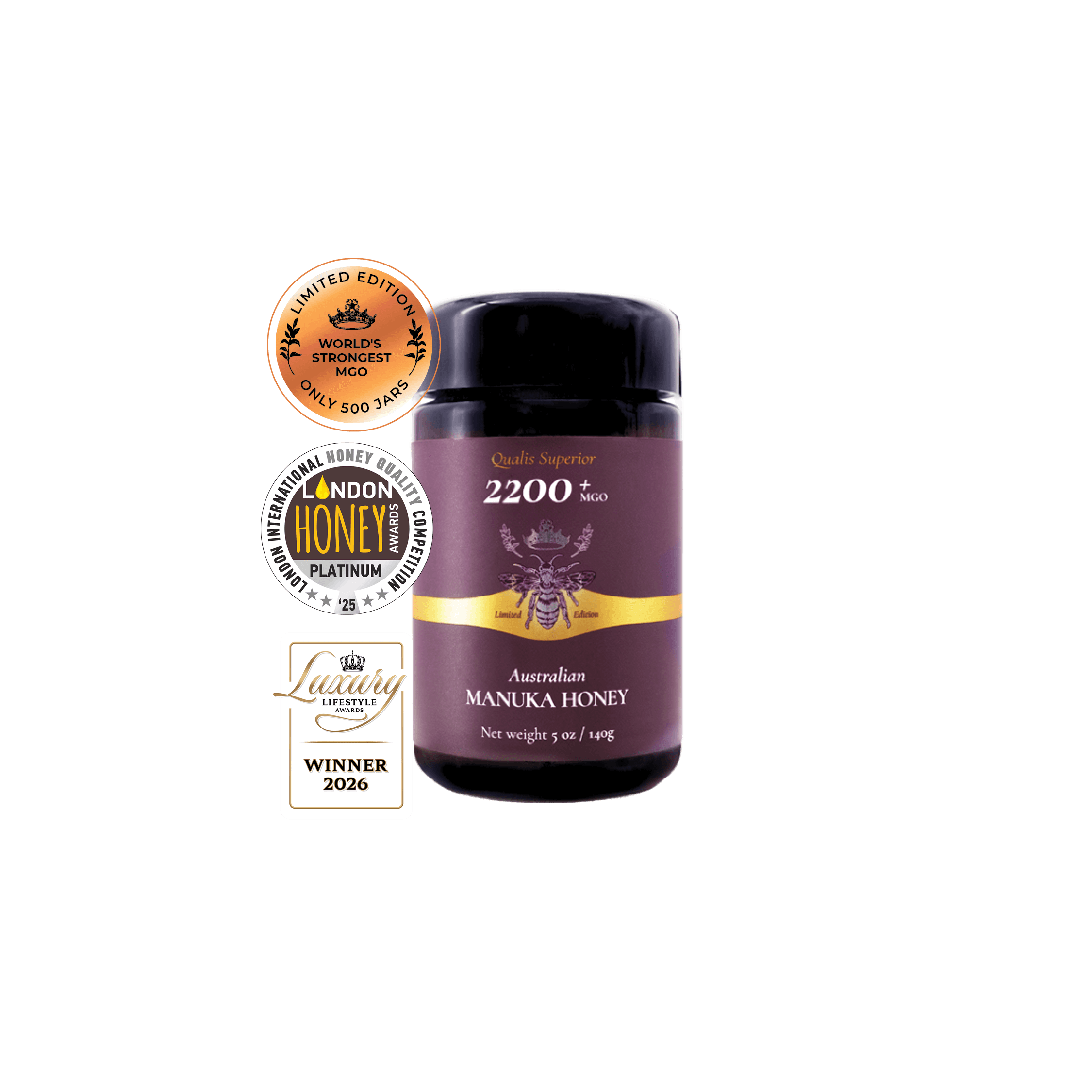 MGO 2200+ World's Highest Strength Manuka Honey (5oz) – Biosota US