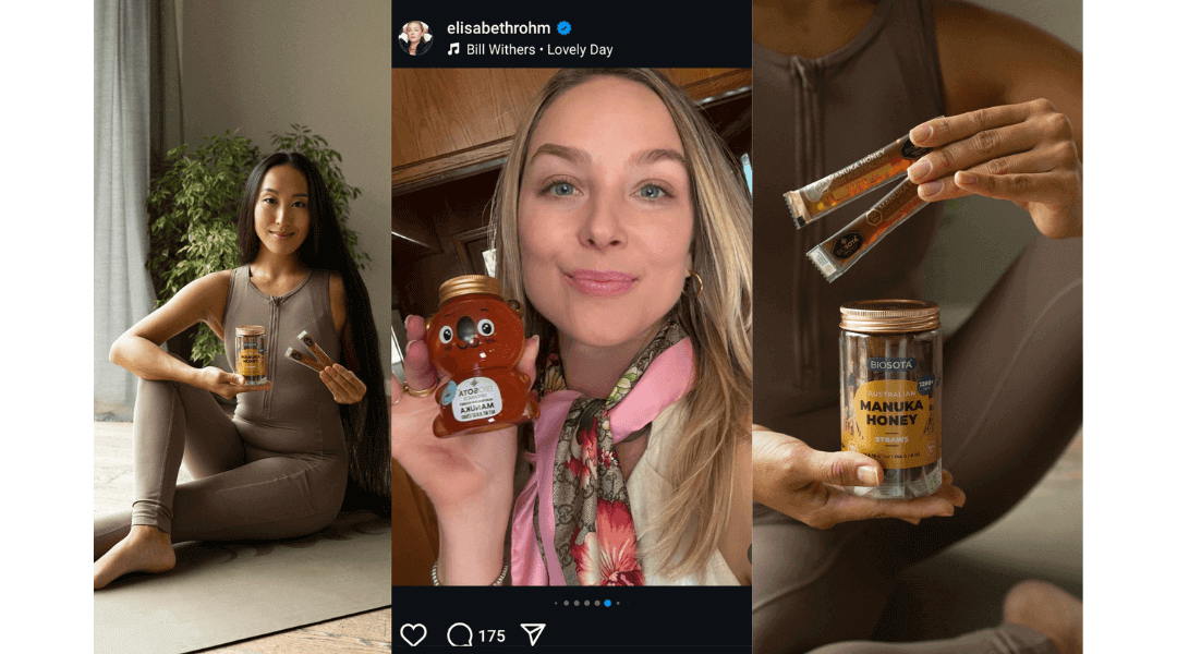 Two women with Biosota Manuka honey products, favorites among celebrities who use Manuka honey.