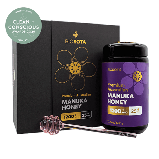 Biosota Organics Manuka Honey MGO 1200+ 500g luxury gift box