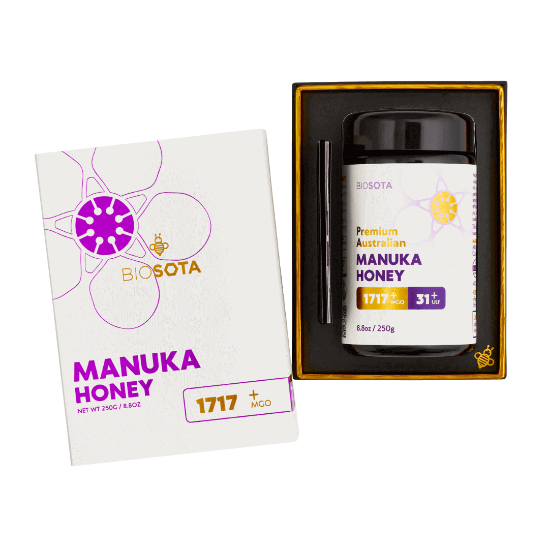 Manuka Honey MGO 1717 8.75oz Glass Open Gift Box