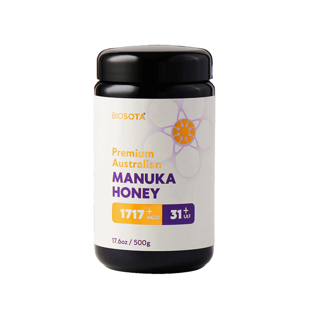 honey and manuka mgo 1717+ 17.05oz glass
