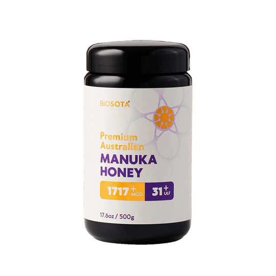 honey and manuka mgo 1717+ 17.05oz glass