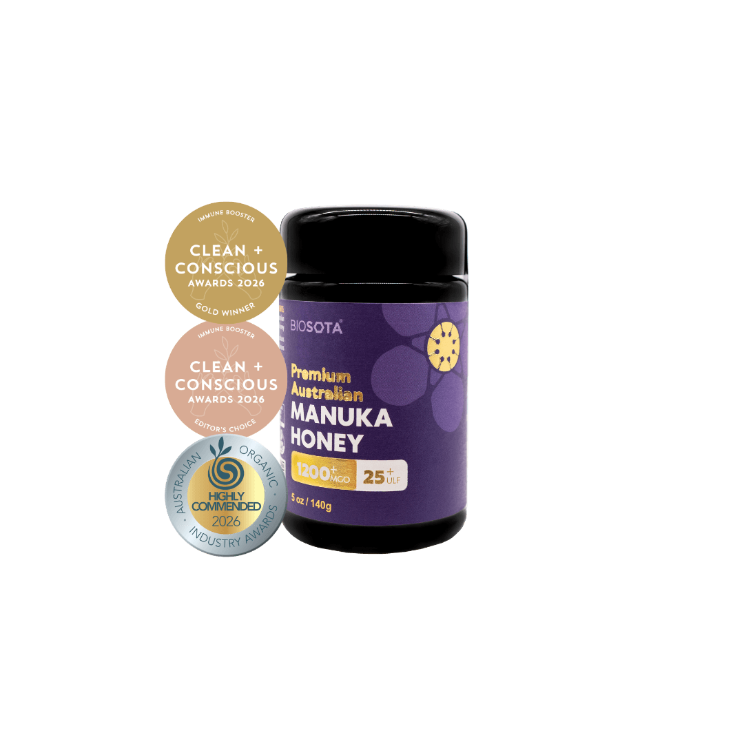 Biosota Medicinal Manuka honey MGO1200+ 140g glass jar