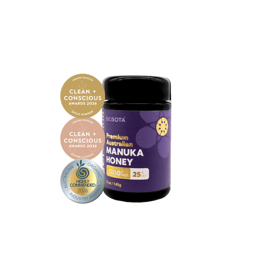 Biosota Medicinal Manuka honey MGO1200+ 140g glass jar