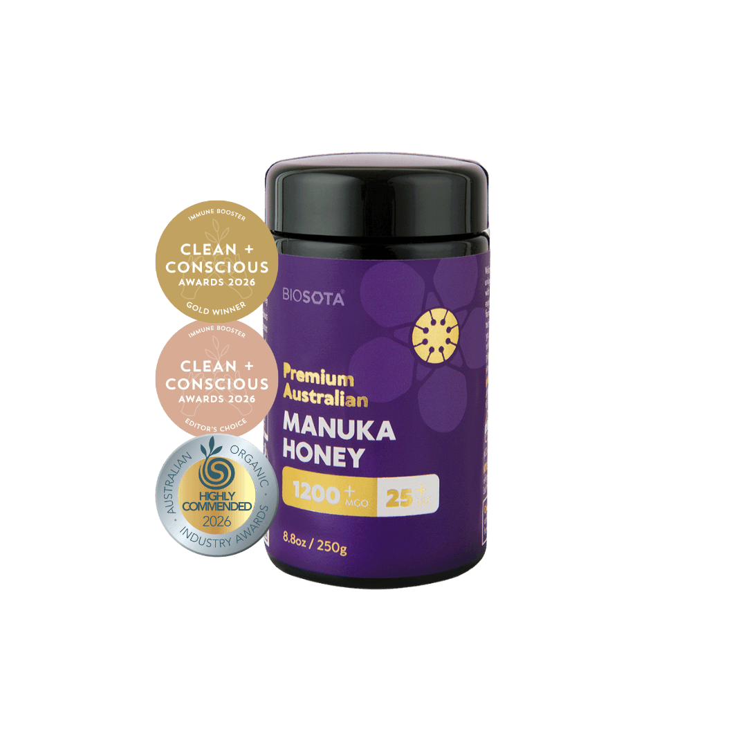 Biosota Medicinal Manuka honey MGO1200+ 250g glass jar