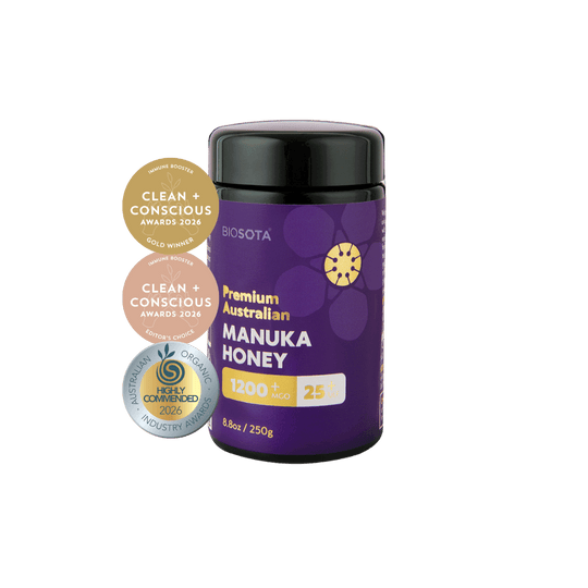 Biosota Medicinal Manuka honey MGO1200+ 250g glass jar