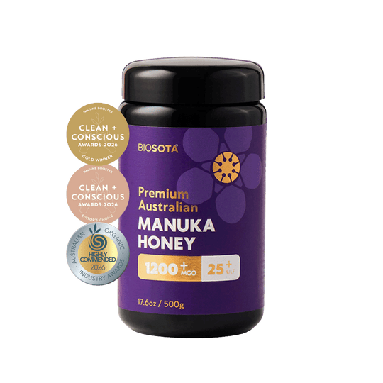 Biosota Medicinal Manuka honey MGO1200+ 250g glass jar