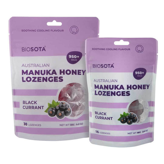 Manuka honey lozenges blackcurrant
