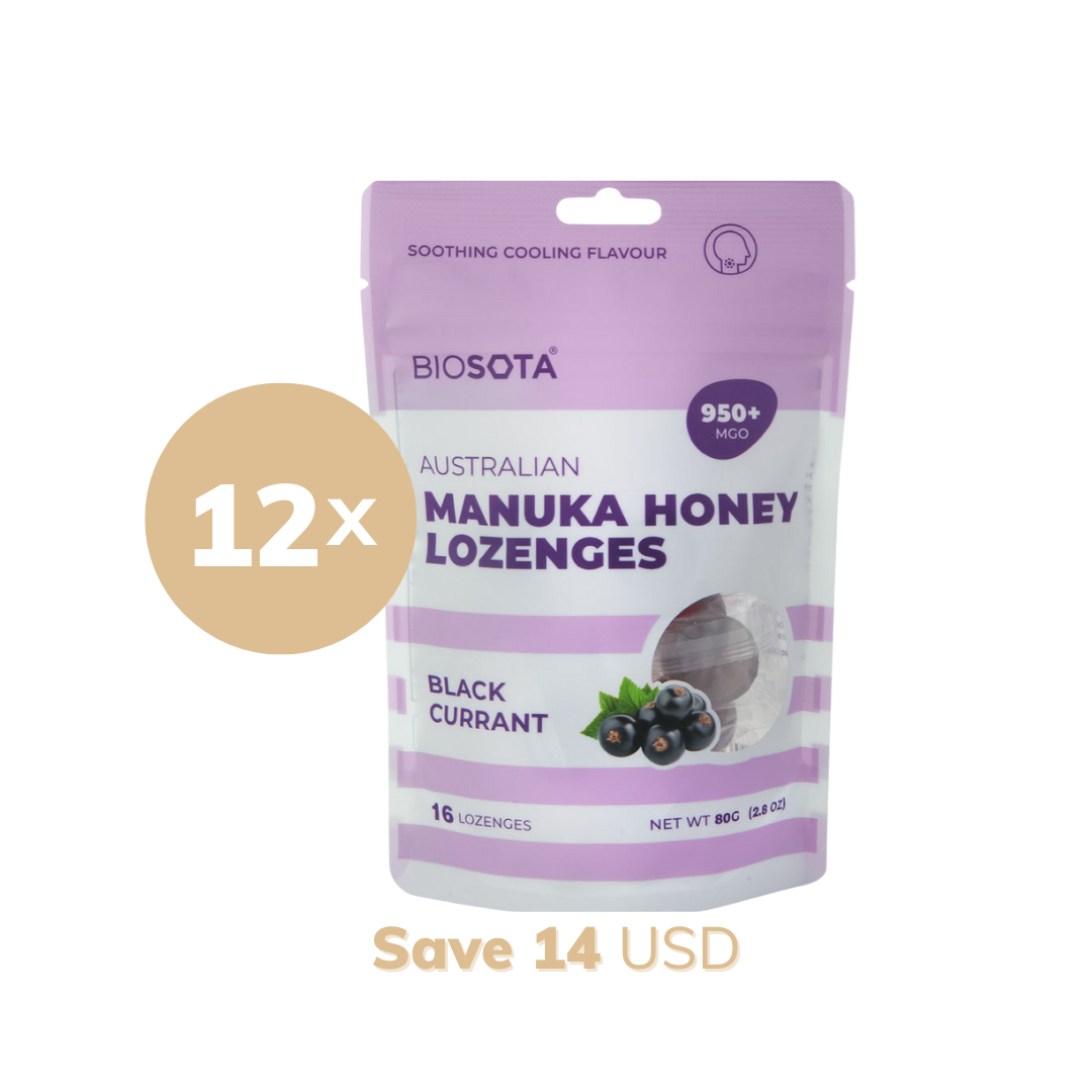 Manuka honey blackcurrant drops value pack of 12