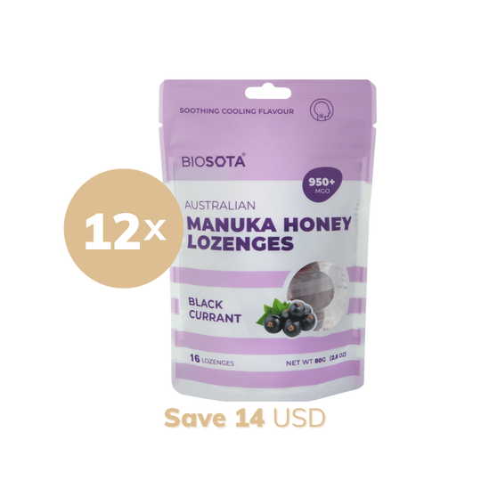 Manuka honey blackcurrant drops value pack of 12