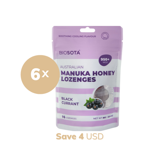 Manuka honey blackcurrant drops value pack of 6