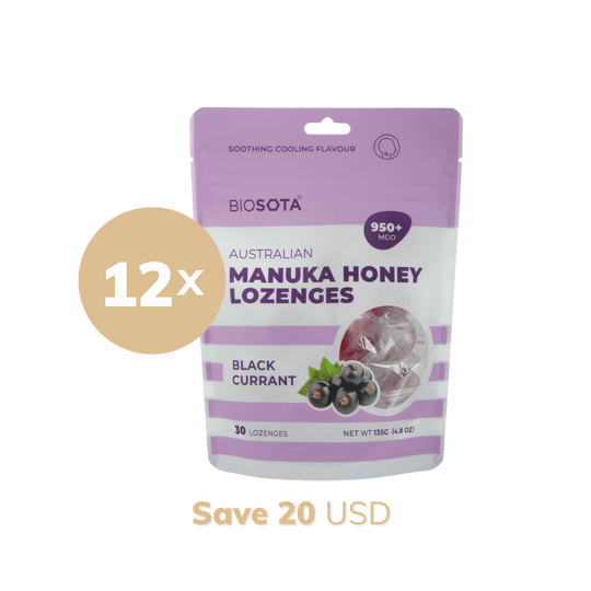 Manuka honey blackcurrant drops value pack of 12