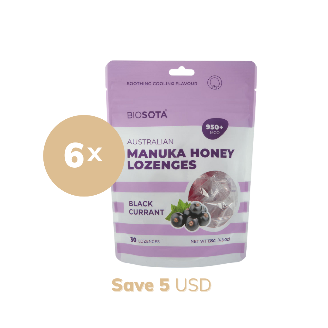 Manuka honey blackcurrant drops value pack of 6