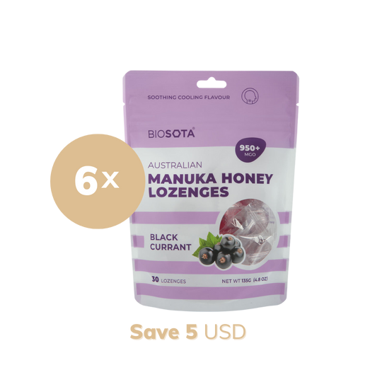 Manuka honey blackcurrant drops value pack of 6