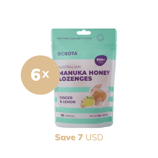 Save up to 15% - MGO 950+ Manuka Honey Lozenges — Ginger & Lemon