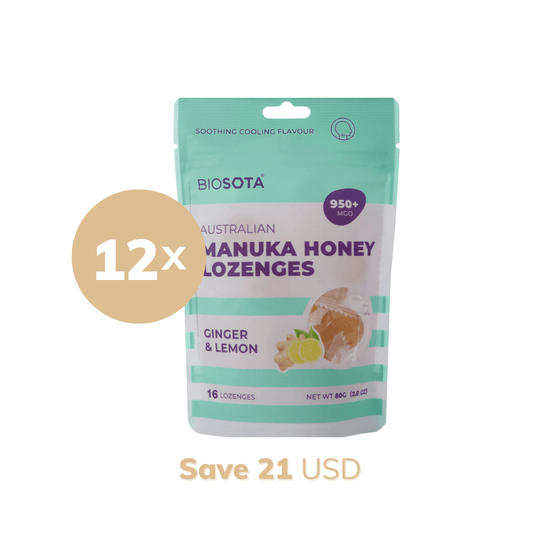 Save up to 15% - MGO 950+ Manuka Honey Lozenges — Ginger & Lemon
